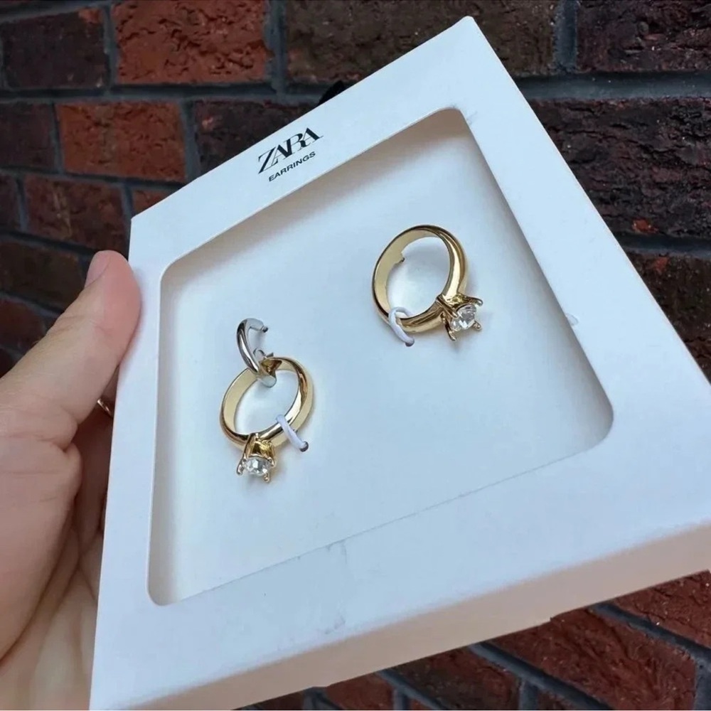 ZARA JEWEL WEDDING BAND EARRINGS - Picture 10 of 13